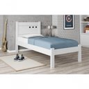 Ver imagem 1 de Cama Solteiro Paola em MDF Acabamento Brilhante Branco para Colchão 88cm Framar