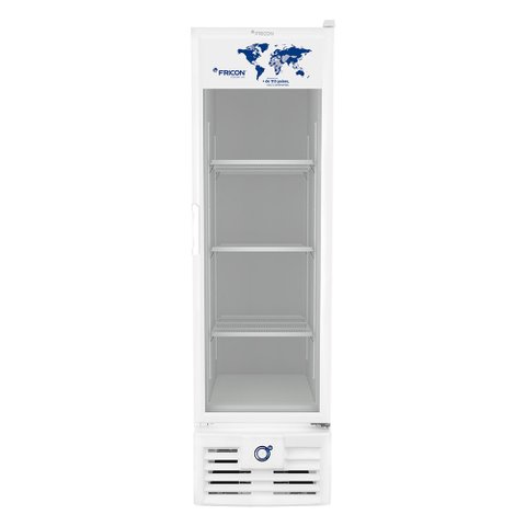 Expositor Vertical Tripla Ação Porta de Vidro 284 Litros Fricon VCET284-1V000 Branco 127V