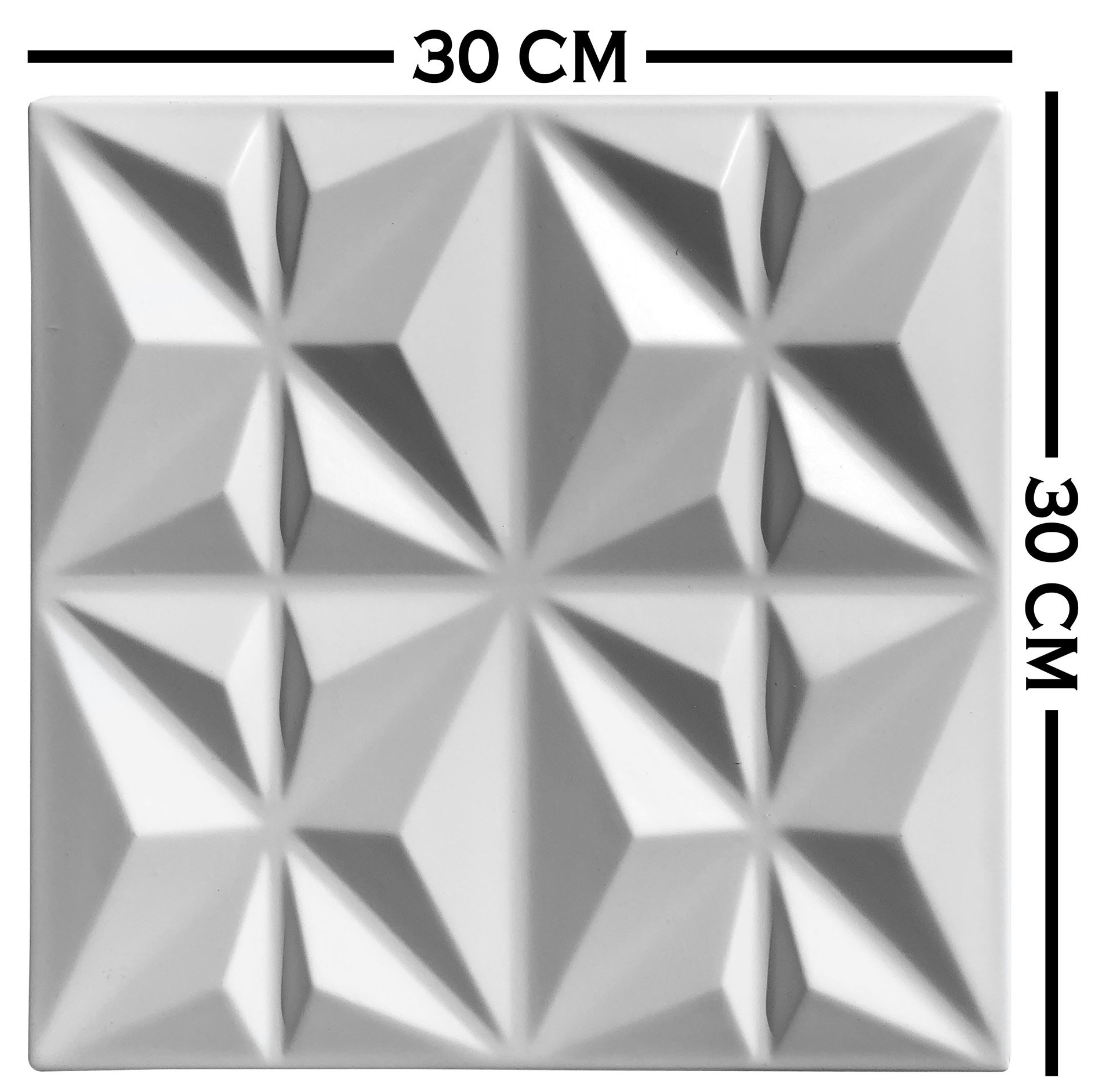 Forma 3D Gesso e Cimento ABS 1mm - Cullinans Moderno 30x30 cm - 6