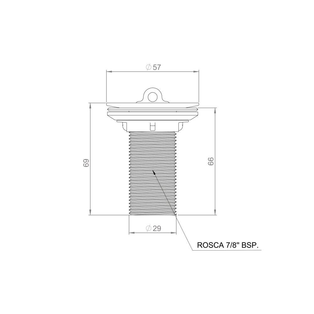 Kit Instalação com Torneira de Mesa, Válvula c Tampa, Sifão Sanfonado Branco e Engate Flexí - 7