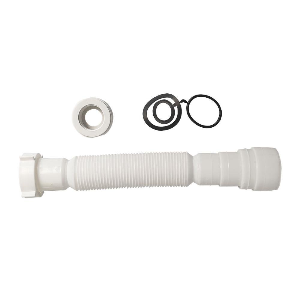 Kit Instalação com Torneira de Mesa, Válvula c Tampa, Sifão Sanfonado Branco e Engate Flexí - 3