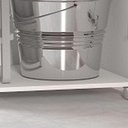 Ver imagem 2 de Armário Porta Vassouras Com Gancho Branco Multiuso 1 Porta