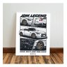 Kit 3 Quadro Jdm Carro Placa Decorativa Japão Supra Skyline 40x28cm - 4