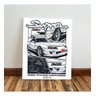 Kit 3 Quadro Jdm Carro Placa Decorativa Japão Supra Skyline 40x28cm - 5