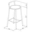 Ver imagem 3 de Banqueta para Cozinha em Aço 78cm Medianeira Preto/Fosco
