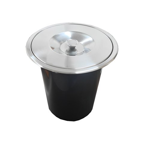 Lixeira de Embutir Pia Cozinha 5 Litros Inox 304 Polido