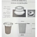 Ver imagem 3 de Lixeira de Embutir Pia Cozinha 5 Litros Inox 304 Polido