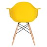 KIT - 2 x cadeiras Charles Eames Eiffel DAW com braços - Base de madeira clara - Amarelo - 4