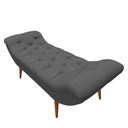 Ver imagem 1 de Recamier Sofá Calçadeira 1,98 M Realeza:suede Cinza Escuro