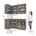 Ver imagem 3 de Lavanderia Modulada 05 Peças com Tampo Emily Espresso Móveis
