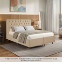 Ver imagem 2 de Kit Cama Box Queen e Cabeceira em Madeira Maciça Estofada Espresso Móveis Bege
