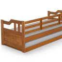 Ver imagem 2 de Sofá Cama Solteiro de Madeira Maciça e com Cama Auxiliar Atraente Imbuia Marrom