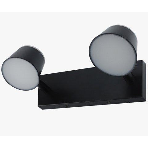 Arandela Andy Redonda Preto 28cm Led 14w 3000k Bivolt Galaxy Led