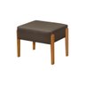 Puff Pés em Madeira Maciça Isla Veludo Marrom - 2