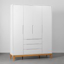 Ver imagem 7 de Kit Quarto Infantil com Pés Square Mel - Cômoda Elfe 4 Gavetas e 1 Porta + Guarda-Roupa Elfe + Berço