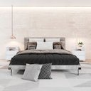 Ver imagem 3 de Mesa de Cabeceira 48cm 2 Gavetas Campeche Henn - Branco