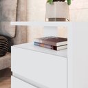 Ver imagem 4 de Mesa de Cabeceira 48cm 2 Gavetas Campeche Henn - Branco