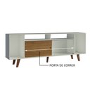 Ver imagem 5 de Rack para TV até 65 Polegadas Madesa Cancun com Pés Branco/Rustic 9B5Z Cor:Branco/Rustic