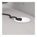 Ver imagem 2 de Acabamento Passa Fio Mesa Computador Branco 59mm 16 Peças