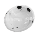 Ver imagem 1 de Banheira Redonda Majory COMPLETA com hidro em acrílico  220V