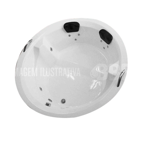 Banheira Redonda Majory COMPLETA com hidro em acrílico  220V