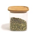 Ver imagem 1 de Pote de Vidro com Tampa de Bambu Oikos 800ml Hermético Quadrado Empilhável