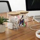 Ver imagem 3 de Pote de Vidro com Tampa de Bambu Oikos 800ml Hermético Quadrado Empilhável