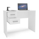 Ver imagem 4 de Mesa Escritório Escrivaninha Tupã 2 Gavetas 100cm PoliComplementos Branco