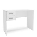 Ver imagem 2 de Mesa Escritório Escrivaninha Tupã 2 Gavetas 100cm PoliComplementos Branco