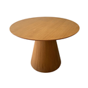 Ver imagem 2 de Mesa de Jantar Cone Redonda 120cm Laminada Madeira Natural Imbuia Mel Modelar Art Moveis Mesa de Jan