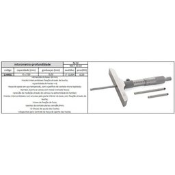 Micrometro Profundidade 0 a 150 Mm X 0,01 Mm Base 63 Mm - Jg Tools - 2