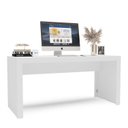 Ver imagem 4 de Mesa Escritório Escrivaninha Office com Acabamento Tipo Tamponado 160cm Policomplementos Branco