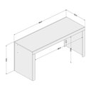 Ver imagem 3 de Mesa Escritório Escrivaninha Office com Acabamento Tipo Tamponado 160cm Policomplementos Branco