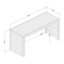 Ver imagem 3 de Mesa Escritório Escrivaninha 160cm Office com Acabamento tipo Tamponado PoliComplementos