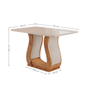 Ver imagem 7 de Conjunto Mesa de Jantar MDF/Vidro 4 Cadeiras Inspirare Yescasa Bege/Mel