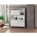 Ver imagem 2 de Armário Cozinha Completo Robin 6 Portas - Branco Branco