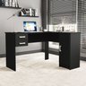 Mesa em L Escritóro 125x105cm Barcelona 2 Gavetas 1 Porta PoliComplementos - 1