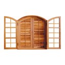 Ver imagem 1 de Janela de Madeira de Abrir 140x120cm 4 Folhas Rodam