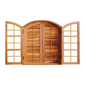 Janela de Madeira de Abrir 140x120cm 4 Folhas Rodam 