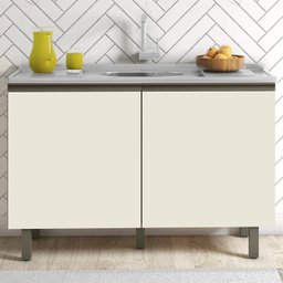 Balcao Para Pia 2 Portas 120CM 17002 Oak Off White PLN - 2