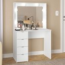 Ver imagem 1 de Penteadeira Camarim 4 Gavetas Espaço para 6 Lâmpadas Califórnia