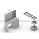 Ver imagem 3 de Penteadeira 5 Gavetas 3 Nichos Blum