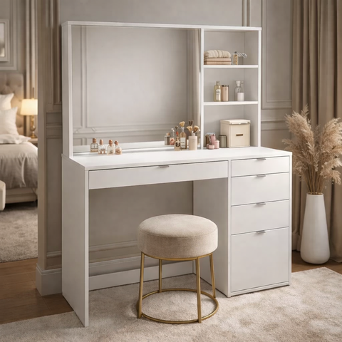 Penteadeira 5 Gavetas 3 Nichos Blum