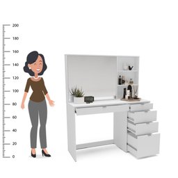 Penteadeira 5 Gavetas 3 Nichos Blum - 4 Penteadeira 5 Gavetas 3 Nichos Blum - 4