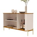Ver imagem 2 de Buffet Tucupí Pés Metal Off White Nature Dourado Jb Bechara