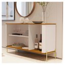 Ver imagem 3 de Buffet Tucupí Pés Metal Off White Nature Dourado Jb Bechara