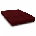 Ver imagem 2 de Puff Cama Dobravel 130cm Casal com Rodízios e Almofadas Cor: Suede Bordô