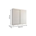 Ver imagem 3 de Guarda Roupa Casal 2 Portas de Correr e 3 Gavetas C/ Pés Ilhéus Branco - Panan