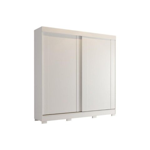 Guarda Roupa Casal 2 Portas de Correr e 3 Gavetas C/ Pés Ilhéus Branco - Panan