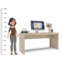 Ver imagem 5 de Mesa Escritório Escrivaninha Diretor Office 160cm PoliComplementos Legno Salinas